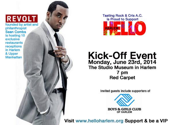 CrisAC's tweet image. #RT @revolttv @iamdiddy host #helloharlem KickOff Event @studiomuseum. #BoyGirlsclubofHarlem @whoislukejames performs