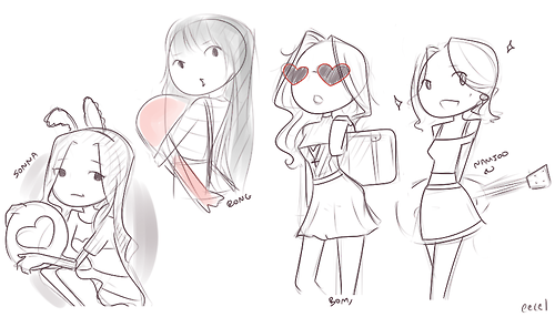 [FANART] Apink Chorong, Bomi, Naeun and Namjoo //  cre : cecel