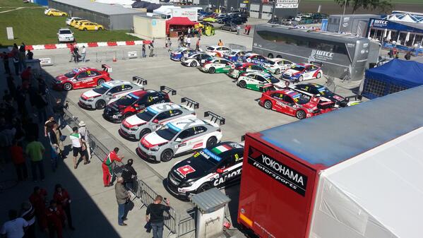 Parc fermé Slovakia Ring, starring <a href="/pechito37/">Jose Maria Lopez</a>, <a href="/yvanmuller/">Yvan Muller</a> , <a href="/SebastienLoeb/">Sébastien Loeb</a> , <a href="/michelisz/">Michelisz Norbert</a>, <a href="/Huffsport/">Rob Huff</a> and more..