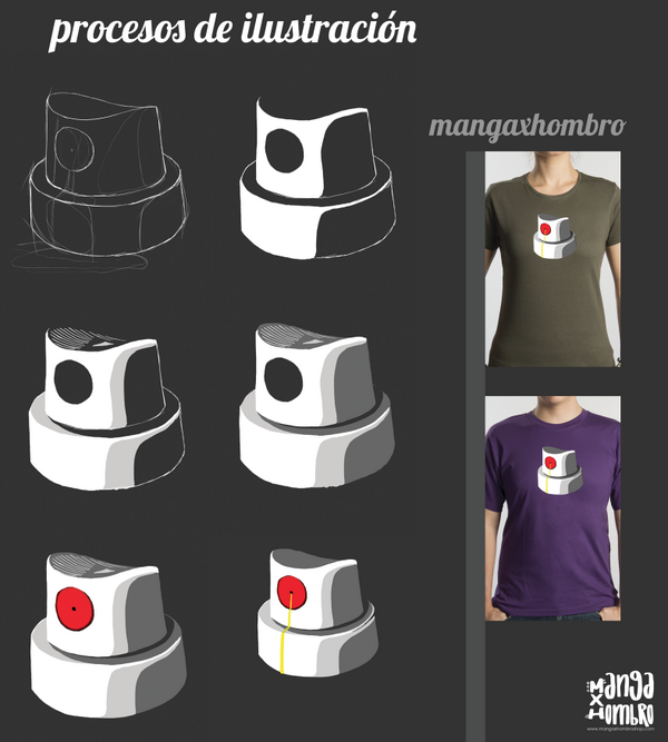 mxhshop's tweet image. ¿Como se hace? Os enseñamos el proceso de #ilustracion de nuestra #camiseta en homenaje al #graffiti