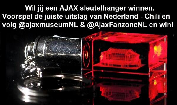 ajaxmuseumNL's tweet image. Voorspel de juiste uitslag van #NEDchi VOLG @ajaxmuseumNL + @AjaxFanzoneNL en maak kans op een #AJAX sleutelhanger RT