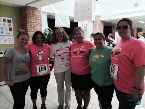 donalynbooks's tweet image. #Nerdrun Team Saunter members. #nErDcampMI