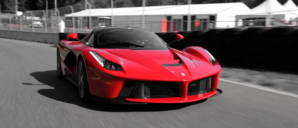 FerrariUSA's tweet photo. North America’s first #LaFerrari blazed a trail upon its delivery at Mt. Tremblant. http://t.co/9jwNQKOZf6 http://t.co/jH5736NOTF