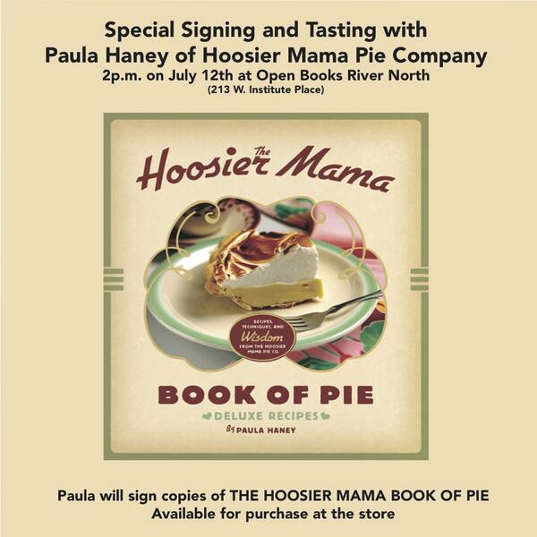 VoicingTheArts's tweet photo. Don't forget, we've got @HoosierMamaPie joining us this Saturday at @openbookstore at 2 p.m. http://t.co/JDChTiFNUk