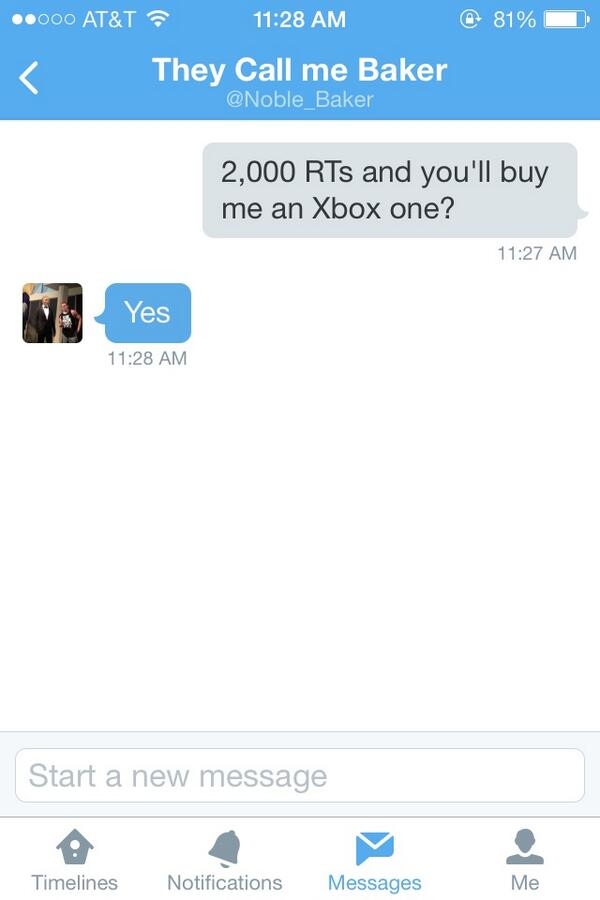 MiguelGimp's tweet image. 2000 RTs and I'll get an Xbox one! Help out please!