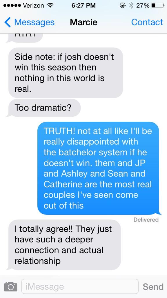 stuartgdale's tweet photo. s/o to all the #batchelorette haters @AlexanderMarcie http://t.co/xQWcTYCoBx