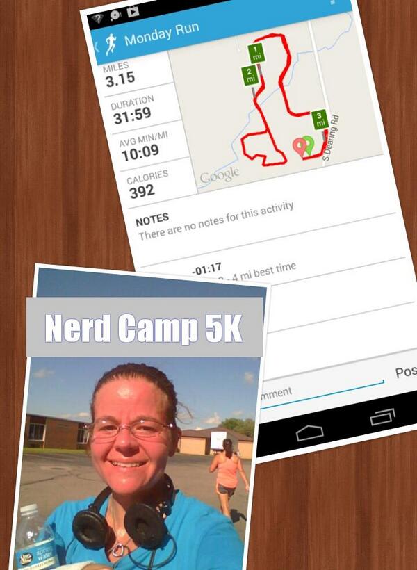 AmberKeathley's tweet image. Good run.  Dreaming big while reflecting on where life is taking me.  #nErDcampMI #nerdrun