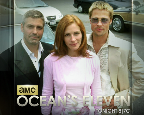 AMC_TV's tweet image. Danny and the gang go to work in Ocean’s Eleven, now playing on AMC with #StoryNotes.