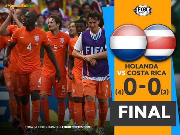 FOXDeportes's tweet photo. ¡FINAL! #NED se lleva el partido ante #CRC por la vía de los penales http://t.co/Y6XfiMt83d #NEDvsCRC http://t.co/1IUQJU0isW