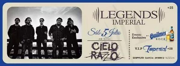 ticketshows's tweet photo. Hoy Sábado en @LegendsImperial http://t.co/cIw49g0K4e