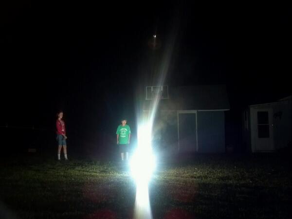 c_nieuwenhuis's tweet image. Kip and a friend giving us a fireworks show last night. Fun!