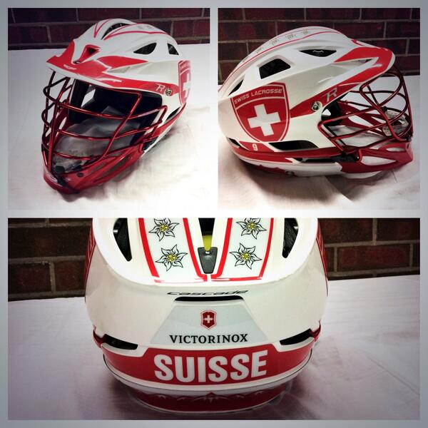 Spo_ni's tweet photo. “@SwissLacrosse: Our brand-new helmet design looks sick! #TeamSwitzerland http://t.co/leRKgxZWbK” @Uniformswag