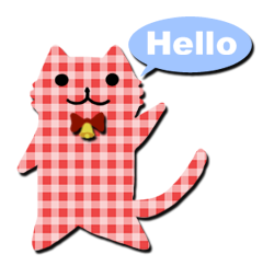 LINESOKUHOU7's tweet photo. 【LINEスタンプ】Cat of the gingham checked pattern「The gingham plaid cat express your feelings. https://t.co/SbQHXm3EKJ https://t.co/U0hMq76A7B