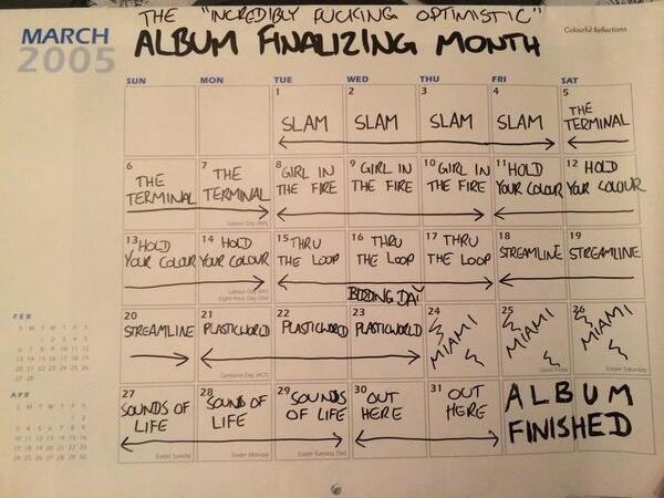 rob_swire's tweet image. "Hold Your Colour" finals calendar I drew 9 years ago. Found by Lara who has apparently deleted her Twitter acct