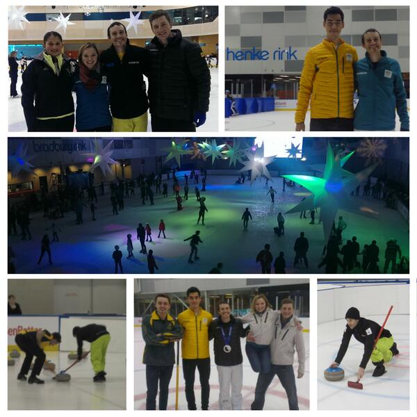 Trying some new Ice Sports with the experts
<a href="/OBrienMerriman/">Dani & Greg</a> <a href="/pierreboda/">Pierre Boda</a> @Ice_house <a href="/Ice_Skating_Vic/">Ice Skating Victoria</a> <a href="/IceSkatingAUS/">IceSkatingAustralia</a>