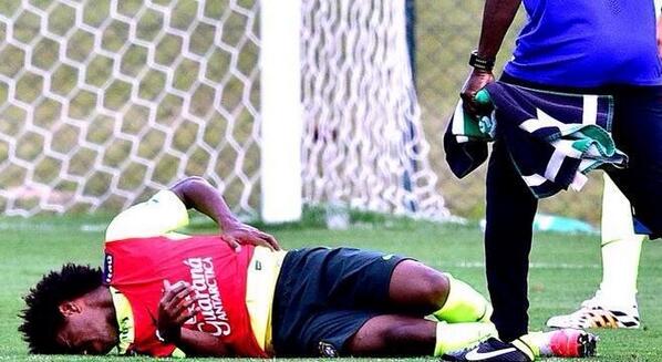 【負の連鎖】ネイマール、ディ・マリアに続きブラジル代表のウィリアンが練習中に負傷！準決勝のドイツ戦は先発濃厚だっただけに、ショックが大きい。