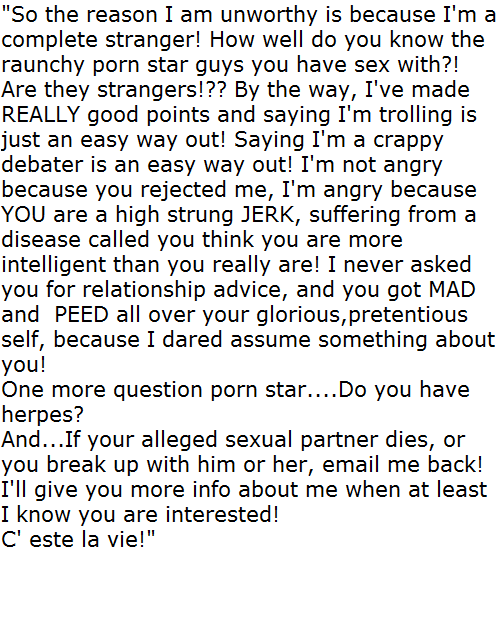 My responses are clearly being completely ignored in favor of a superior tactic... name calling and selective<a href="/tag/notallmen"class="tags"><span>#notallmen</span></a><a href="/tag/thatsme"class="tags"><span>#thatsme</span></a><a href="/tag/bozo"class="tags"><span>#bozo</span></a><a href="/tag/butmost"class="tags"><span>#butmost</span></a>