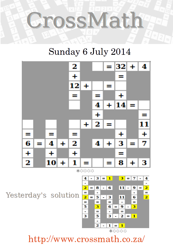 CrossMath's tweet photo. Today we have a level 1 #addition #puzzle http://t.co/uBTs2WjPYI