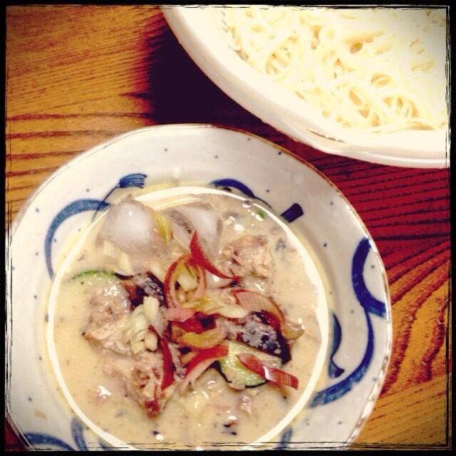 𝕞𝕒𝕟𝕚 𝕞𝕒𝕟𝕚 お昼は昨日もらったサバ缶で そうめんの冷や汁風つけ汁 まかない君 のレシピ ウマイヨー Http T Co 7g6td3txkd Twitter