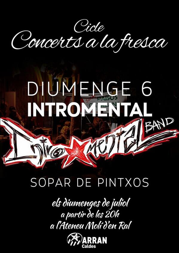 No us perdeu el cicle de concerts que munta <a href="/ArranCaldes/">ArranCaldes🗝</a> avui amb <a href="/IntromentalBand/">Intromental Band</a> format acústic a les 20 hores!