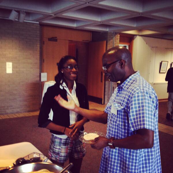 wwduc2's tweet photo. College of Design Professor chatting with @capstrat intern Natalia at last weekend's @AAFRDU Scholarship Ceremony. http://t.co/tYCLhVw1m8