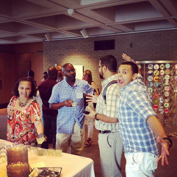 wwduc2's tweet photo. @TrailblazerNC intern Genesis' brother enjoys the @wwduc2 reception at the @ncartmuseum, presented by @capstrat http://t.co/0Brbf2lqDl