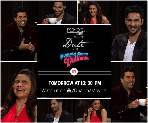 Conversations, Dedications &amp; Confessions. Be a part of the #DatewithHumptyandKavya tomorrow on youtube.com/DharmaMovies