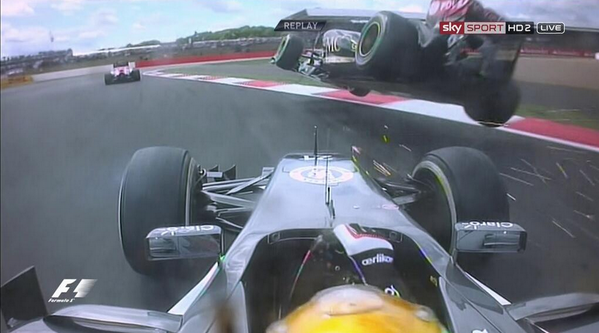 Jalopnik's tweet image. This race is starting to get very Mario Kart (via @Just_AP)