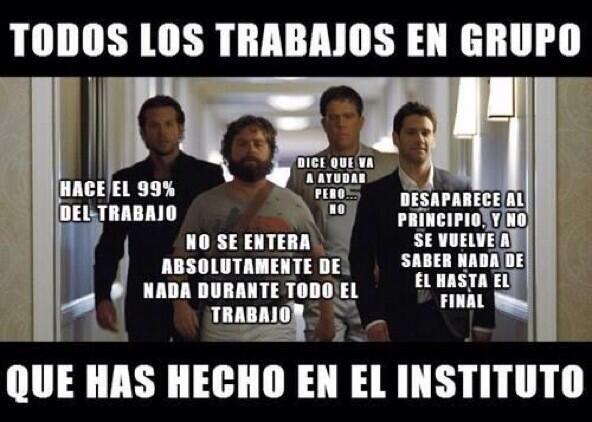 UnAlumnoDice's tweet image. Todos los trabajos en grupo...