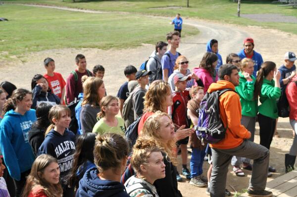 Campers getting ready to tuck into some grub at lunch! Yumm Yumm