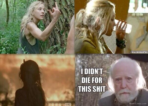 TWDJunkie's tweet photo. Hershel's reaction to Beth's drinking.
#DeadWhiteandBlue http://t.co/0F5zoVaGqB