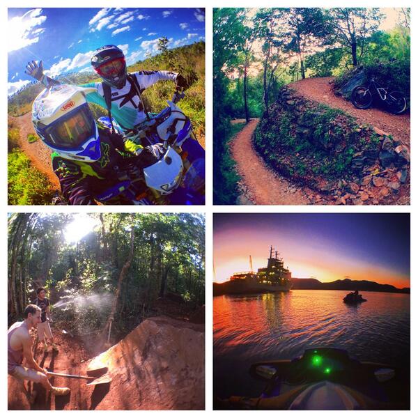 A great weekend on the reef, mountain biking in the jungle, Moto riding in the outback &amp; building sweet dirt jumps.