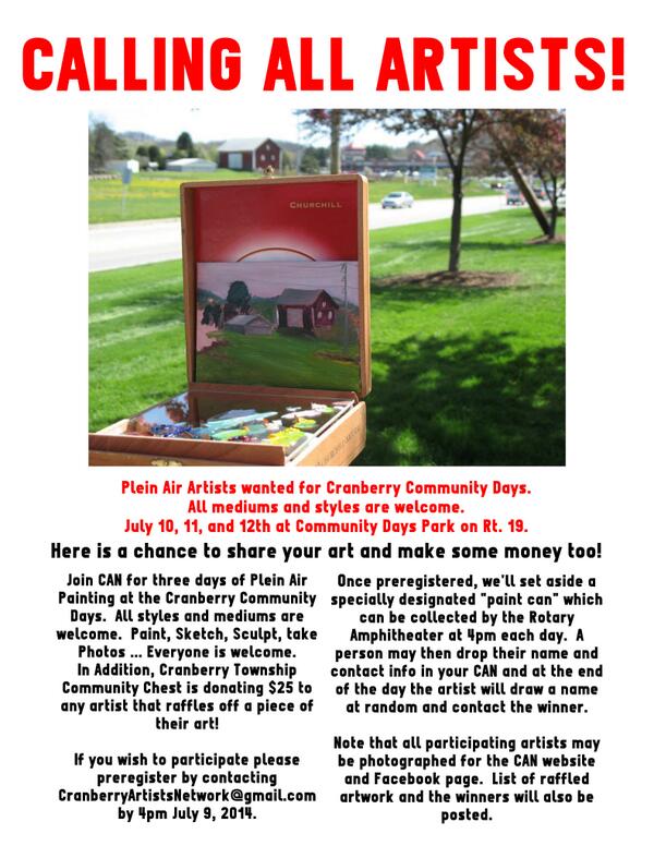 Anyone interested in doing some Plein Air Painting?