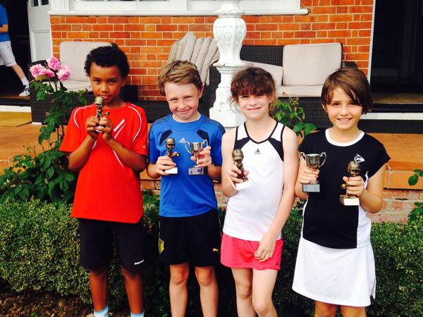 HaltonMini's tweet photo. A fantastic afternoon of tennis with the finalists of the day celebrating their achievements http://t.co/4XGqbPm029