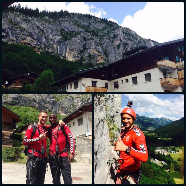 GregBourillon's tweet photo. Après-midi Via Ferrata 😅 #ChocoOniangue #CapoTacalfred http://t.co/X3KRZghITA