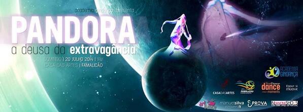 Pandora - A Deusa da Extravagância dia 20/7 as 18 h na Casa das Artes