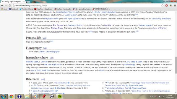 Just on Danny Trejo's Wikipedia, as you do. Personal Life - 'Trejo lives nearby his mother'  #treatyourmotherright