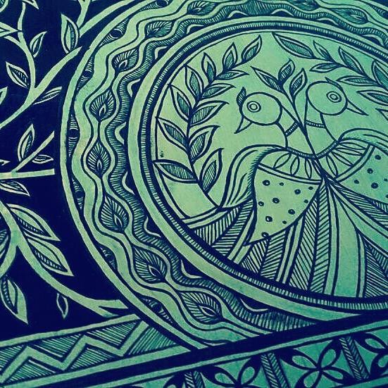 AnBanerjee29's tweet photo. Modern madhubani art http://t.co/bMq29tnT8k