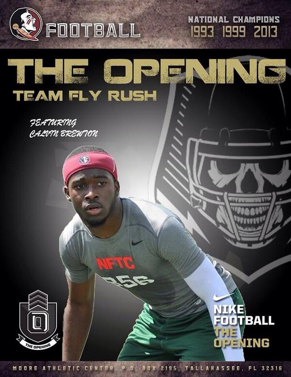 Calvin_Brewton's tweet image. #TheOpening team #FlyRush #NoleNation #GetOpen #nikefootball
