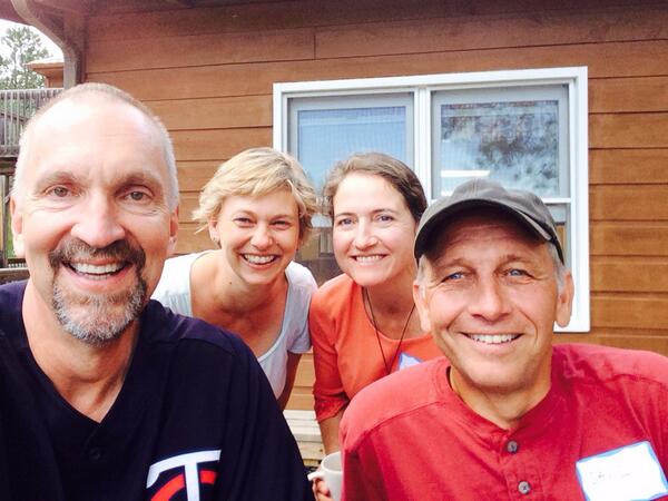 David and Lisa Brown, Anna Madsen and I getting ready to roll at Family Camp at Outlaw Ranch, Custer SD