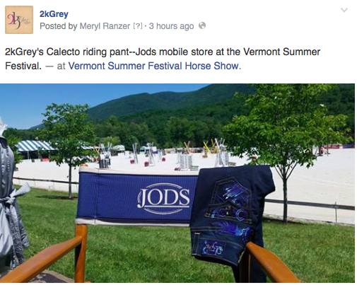 2kGrey's tweet photo. Visit @Jods_Online at  Vermont Summer Festival &amp; pick up your pair of 2kGrey #ridingpants #equestrian http://t.co/ztIrp7GDjw