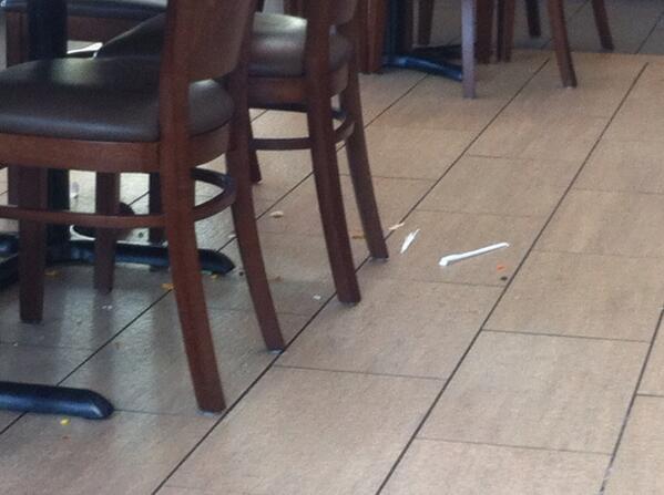 alvin_chow's tweet photo. @mySwissChalet slow service and messy floor. Always SLOW good for so little (pieces of food on the floor) http://t.co/TGiVkBqHYB
