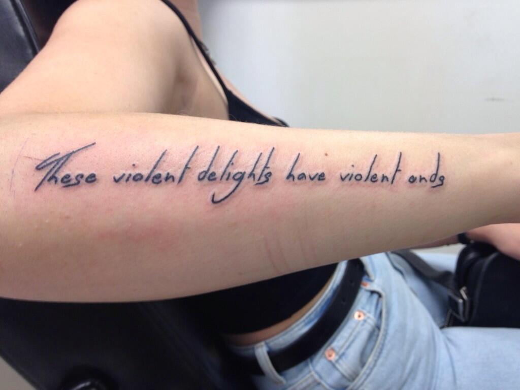 h on X: “These violent delights have violent ends. http://t.co 