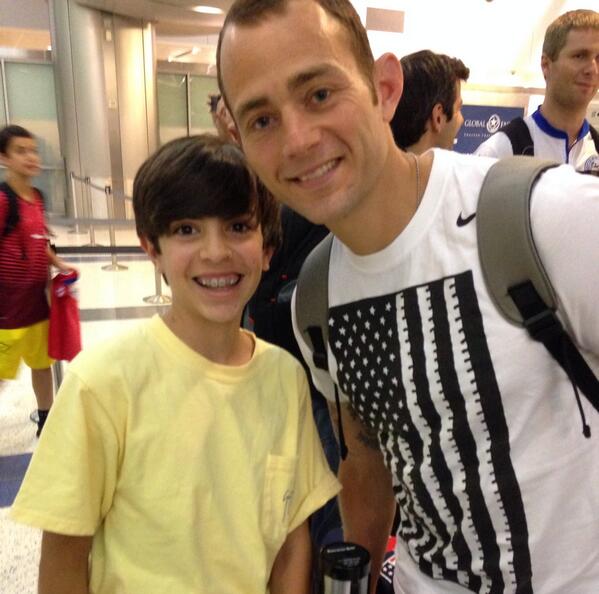 ran into <a href="/Brad_Davis11/">Brad Davis</a> of the USA national team &amp; dynamo on my flight back from Brazil  #itscasual