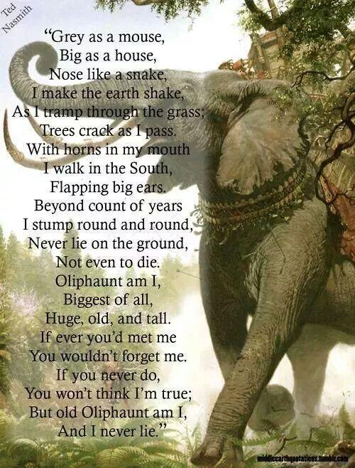 WeGeekGirls's tweet image. #Oliphaunt Poem. #SamwiseGamgee #LOTR #Mumakil