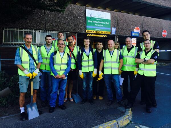 So grateful to everyone who mucked in on a #StDavids/#StJames clean-up today... #Exeter