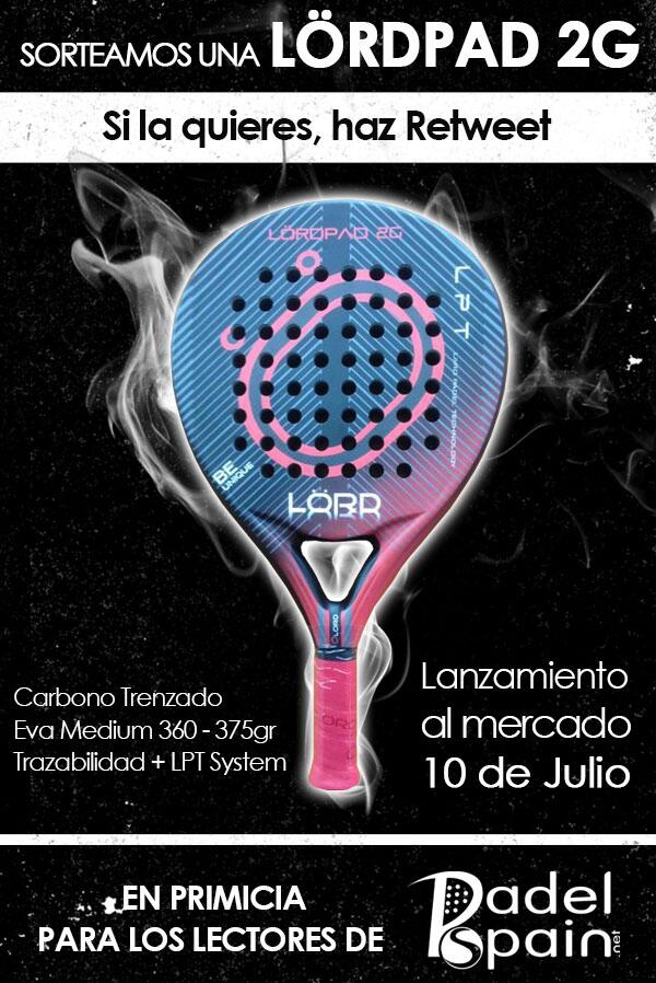 PadelSpain's tweet photo. Haz RT y entra en el sorteo en exclusiva de una pala LÖRDPAD 2G antes de que salga a la venta. @LoRDPADEL http://t.co/iigrvKKFm0
