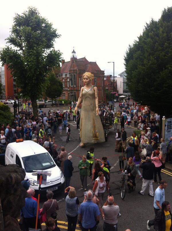 WillsonsLegal's tweet photo. The view from our offices of Godiva as part of @NuneatonLives on Saturday http://t.co/sAFGo6yZl3