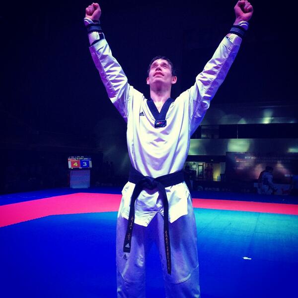 aaroncooktkd's tweet photo. Gold at WTF Grand Prix! 4 hard fights Vs Iran 6-6 GP, Mexico 7-5, France 6-6 GP and Final Vs Russia 4-3! #wtfGP14 http://t.co/fvHaXNNJ0q