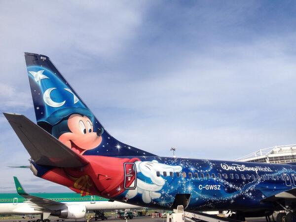 The WestJet Magic Plane had just landed <a href="/DublinAirport/">Troy Parrott International Airport 🦜</a> #Welcome #MagicPlane